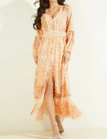 Rochie lunga Guess, mix culori