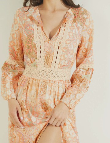 Rochie lunga Guess, mix culori