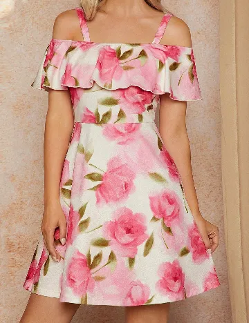 Rochie scurta SHEIN, floral print