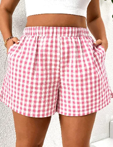 Pantaloni scurti SHEIN CURVE, roz