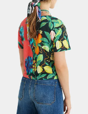 Bluza Desigual, mix culori