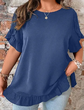 Bluza SHEIN CURVE, albastru