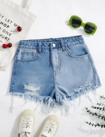Pantaloni scurti Shein Kids, albastru