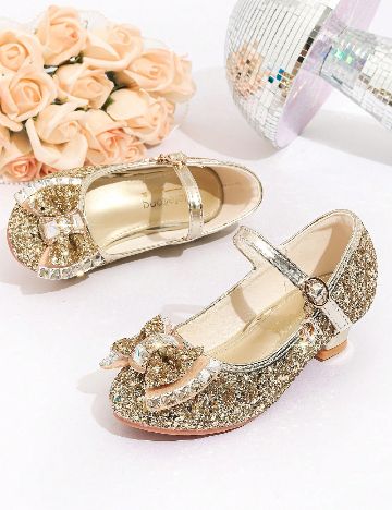 Pantofi Shein Kids, auriu