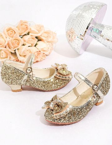 Pantofi Shein Kids, auriu