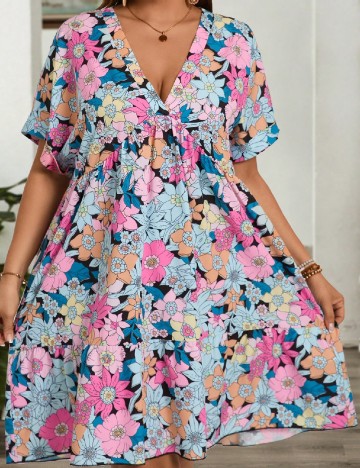 Rochie scurta SHEIN CURVE, floral