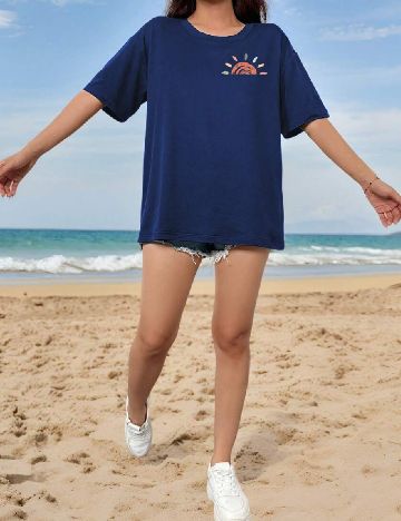Tricou SHEIN CURVE, albastru