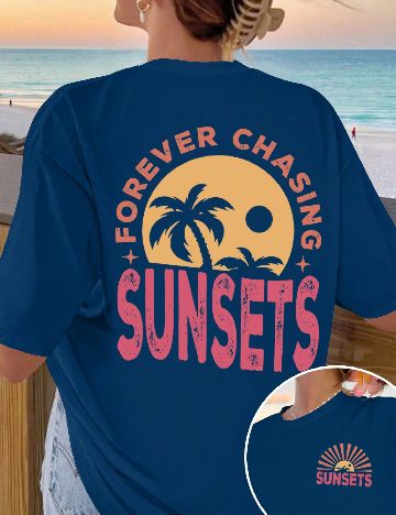 Tricou SHEIN CURVE, albastru