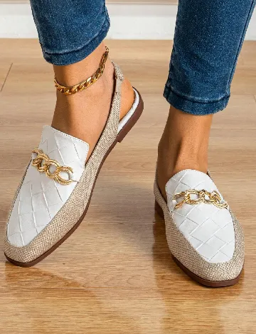 Pantofi SHEIN, alb/crem
