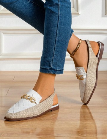 Pantofi SHEIN, alb/crem