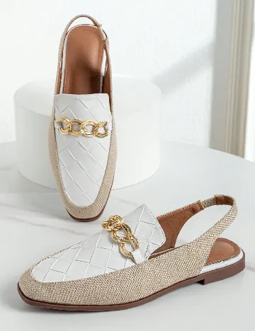 Pantofi SHEIN, alb/crem