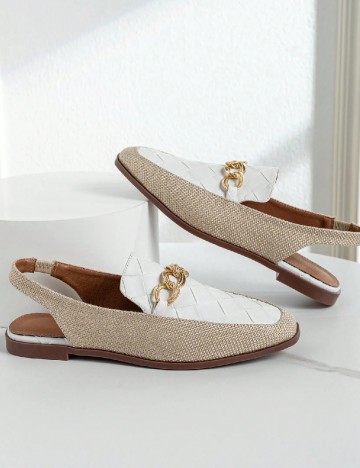 Pantofi SHEIN, alb/crem