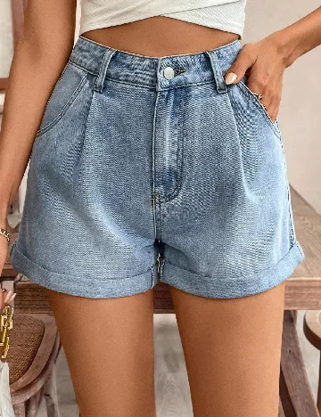 Pantaloni scurti SHEIN, albastru