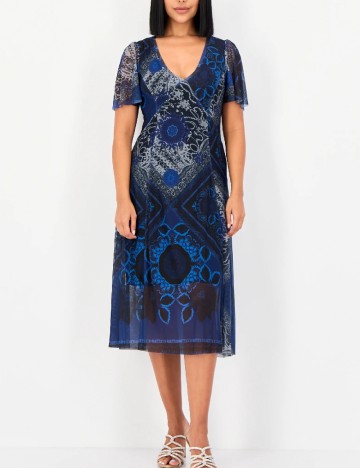 Rochie medie Desigual, albastru