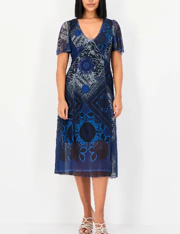 Rochie medie Desigual, albastru