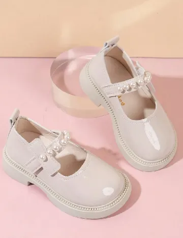 Pantofi Shein Kids, crem