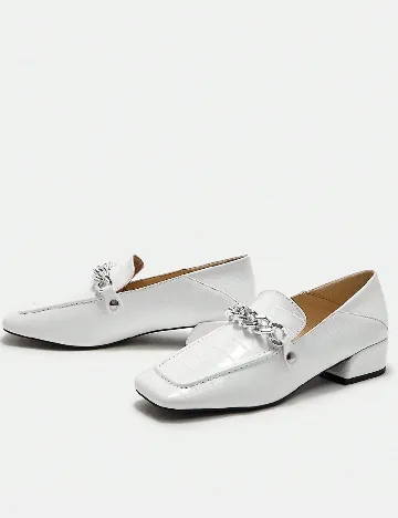 Mocasini SHEIN, alb