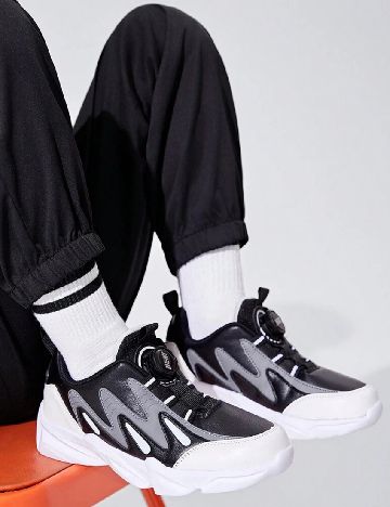 Adidasi Shein Kids, alb/negru