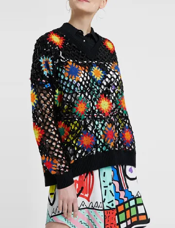 Pulover Desigual, negru Negru