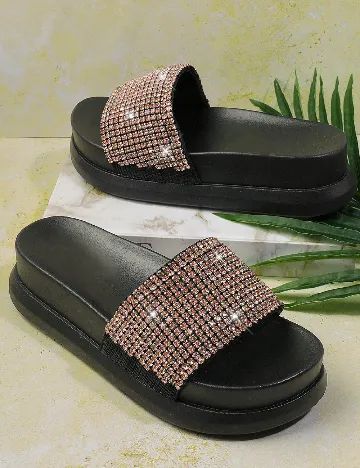 Slapi SHEIN, negru Negru