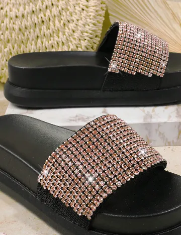 Slapi SHEIN, negru Negru