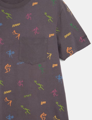 Tricou Desigual, gri