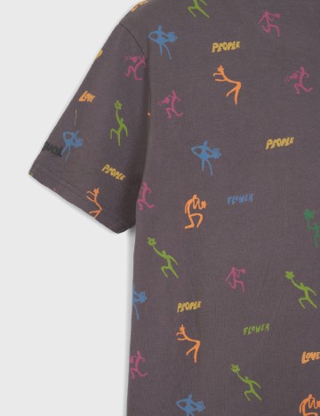 Tricou Desigual, gri