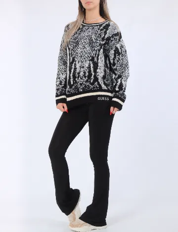 Pulover Guess, negru/alb Negru