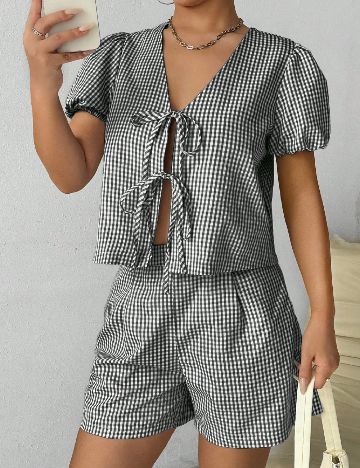 Compleu SHEIN, negru/alb