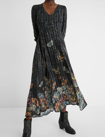 Rochie medie Desigual, negru