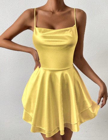 Rochie scurta SHEIN, galben