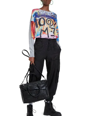 Bluza Desigual, mix culori
