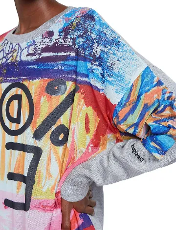 Bluza Desigual, mix culori