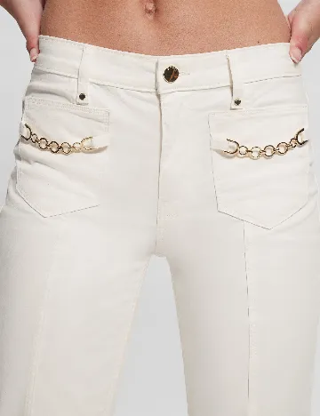 Pantaloni Guess, alb