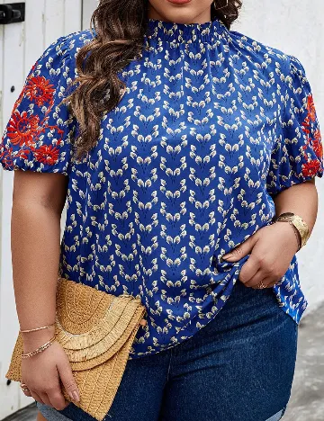 Bluza SHEIN CURVE, albastru