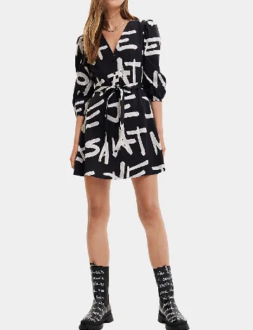 Rochie scurta Desigual, negru
