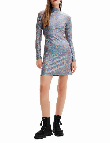 Rochie scurta Desigual, mix culori