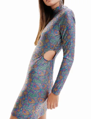 Rochie scurta Desigual, mix culori