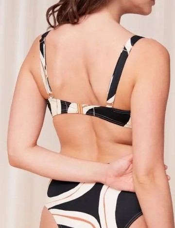 Sutien de baie Triumph, negru/crem