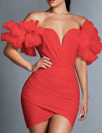 Rochie scurta SHEIN, rosu