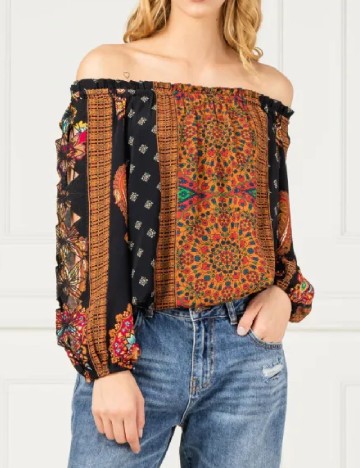 Bluza Desigual, mix culori