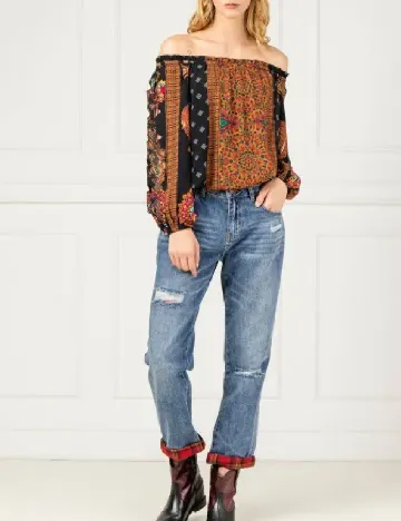 Bluza Desigual, mix culori