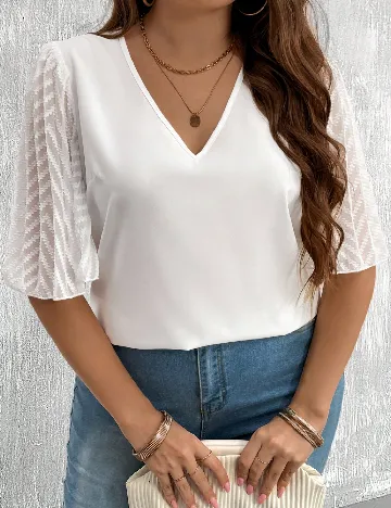 Bluza SHEIN CURVE, alb