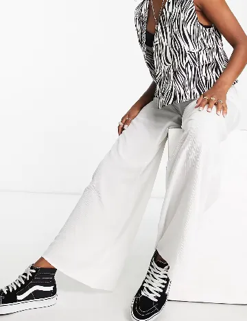 Pantaloni Top Shop, alb Alb