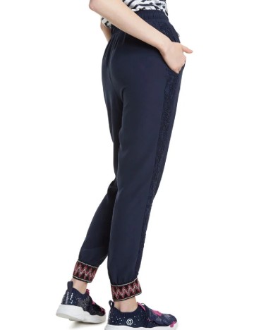 Pantaloni Desigual, albastru