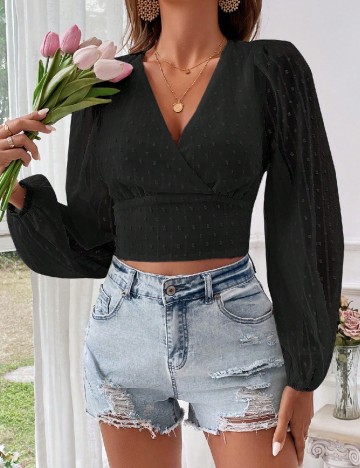 Top SHEIN, negru