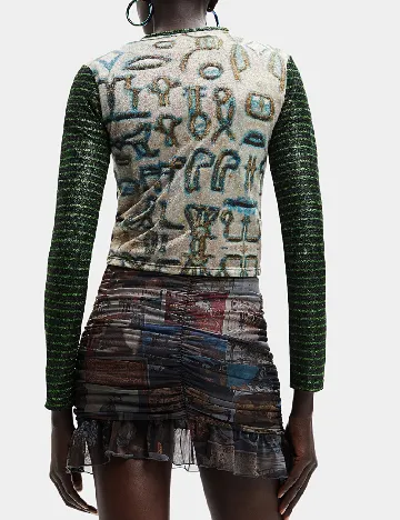 Bluza Desigual, mix culori