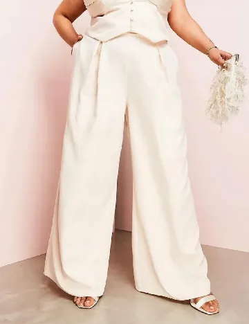 Pantaloni ASOS Curve, crem