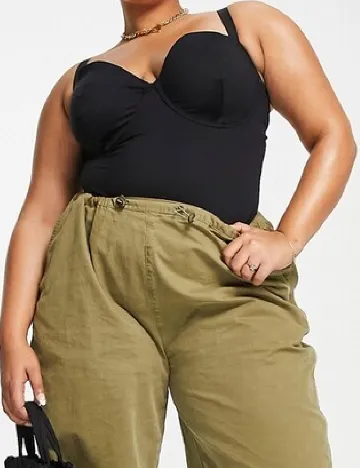 Body ASOS Curve, negru Negru