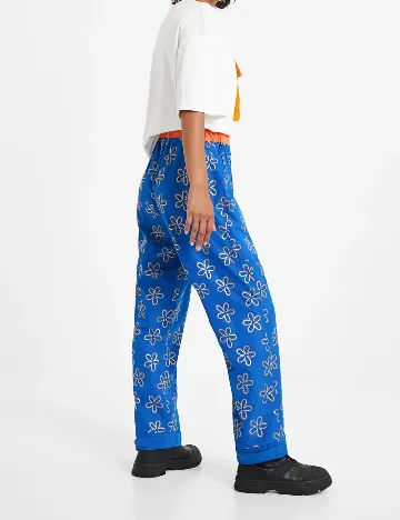 Pantaloni Desigual, albastru